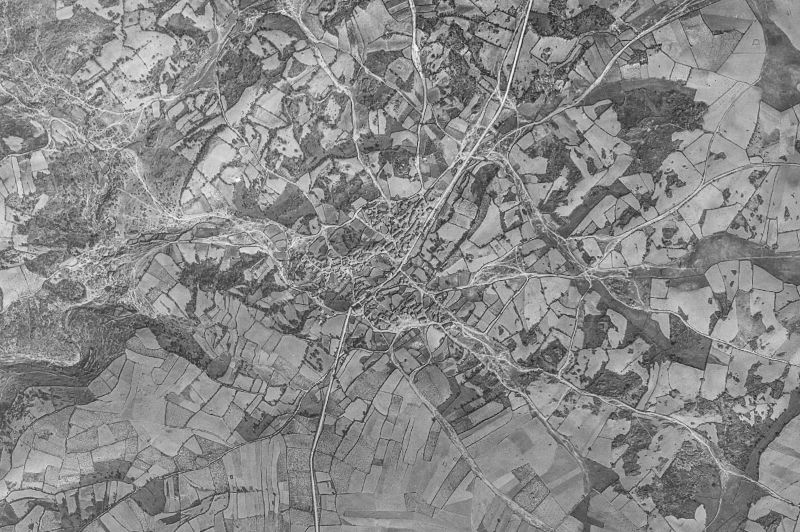 Ortofoto de 1956-1957 del núcleo de Pino del Oro