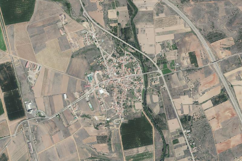 Ortofoto actual del núcleo de Pobladura del Valle