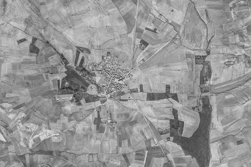 Ortofoto de 1956-1957 del núcleo de Prado
