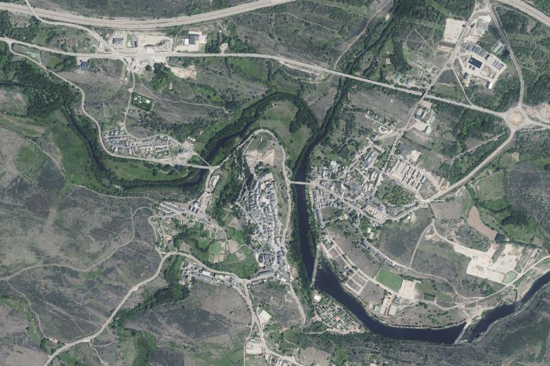 Ortofoto actual del núcleo de Puebla de Sanabria