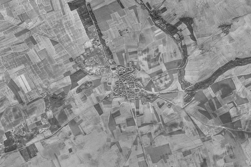 Ortofoto de 1956-1957 del núcleo de Quintanilla del Monte