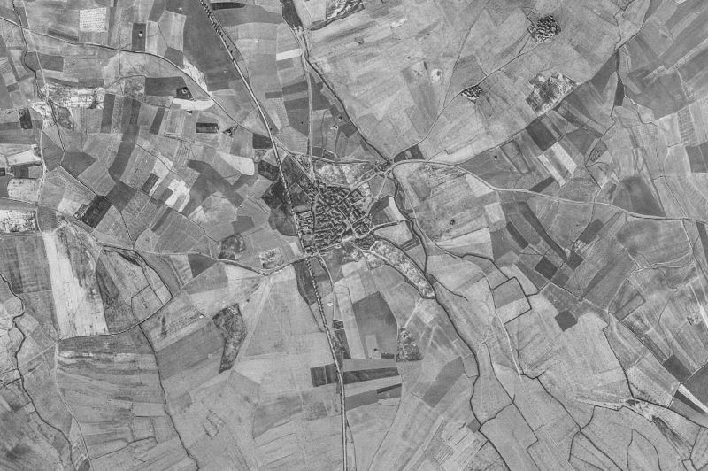 Ortofoto de 1956-1957 del núcleo de Quintanilla del Olmo