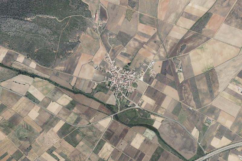 Ortofoto actual del núcleo de Quintanilla de Urz