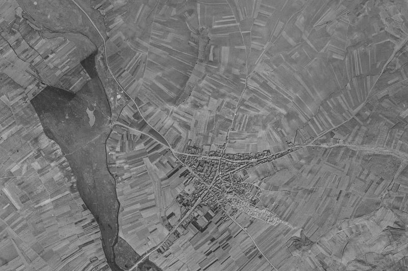 Ortofoto de 1956-1957 del núcleo de Quiruelas de Vidriales