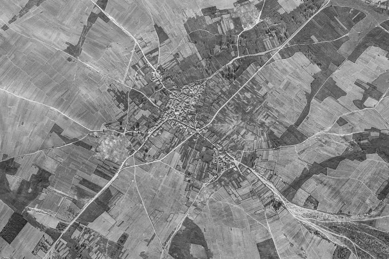 Ortofoto de 1956-1957 del núcleo de Rabanales