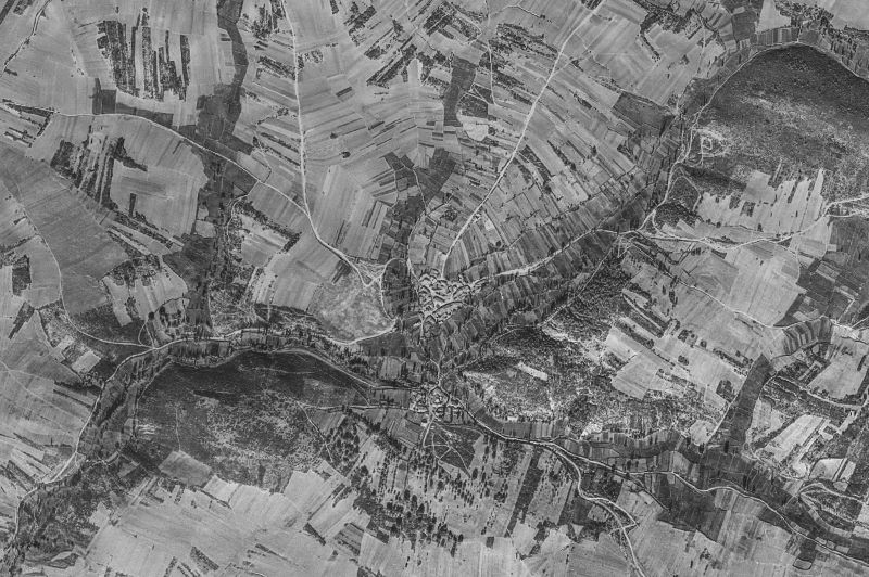 Ortofoto de 1956-1957 del núcleo de Rábano de Aliste