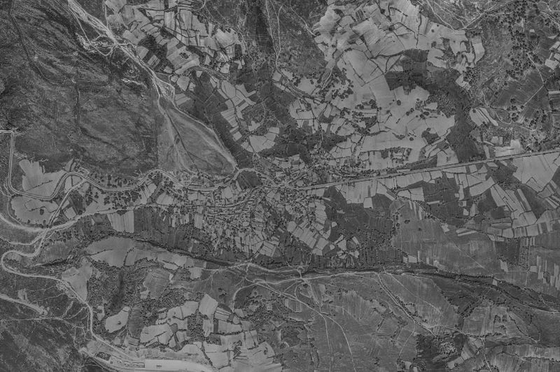 Ortofoto de 1956-1957 del núcleo de Requejo