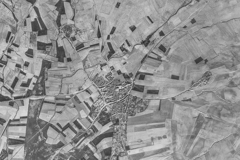 Ortofoto de 1956-1957 del núcleo de Revellinos