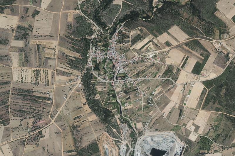 Ortofoto actual del núcleo de Riofrío de Aliste