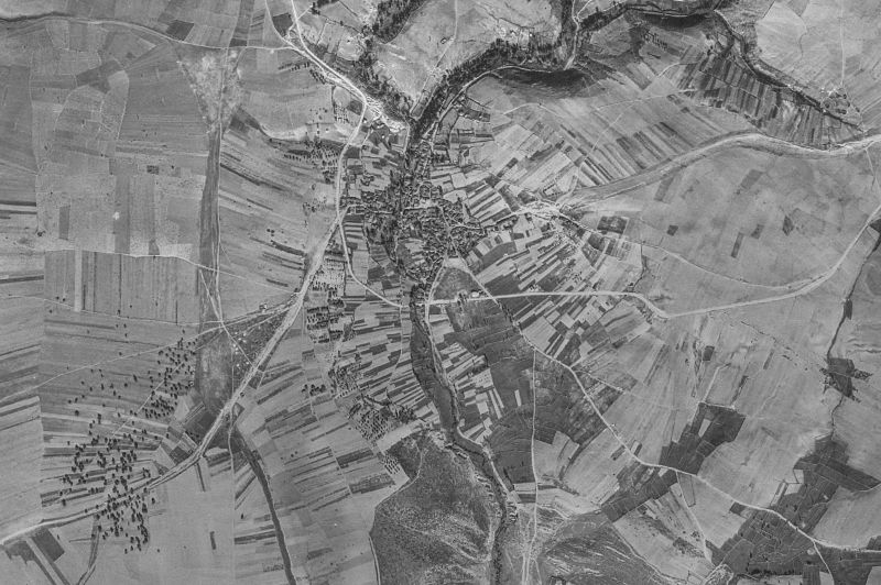 Ortofoto de 1956-1957 del núcleo de Riofrío de Aliste