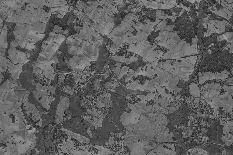 Ortofoto de 1956-1957 del núcleo de Robleda-Cervantes