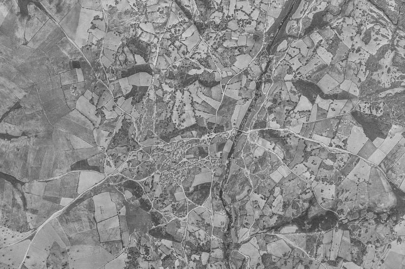 Ortofoto de 1956-1957 del núcleo de Salce