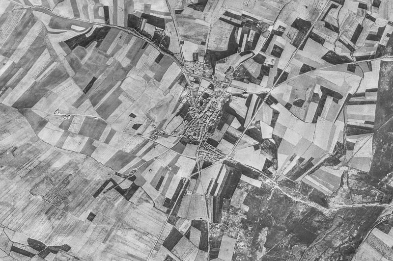 Ortofoto de 1956-1957 del núcleo de San Agustín del Pozo