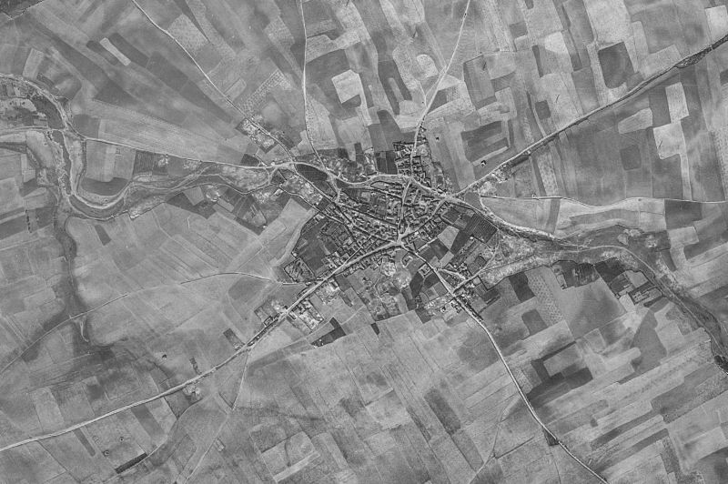 Ortofoto de 1956-1957 del núcleo de San Cebrián de Castro