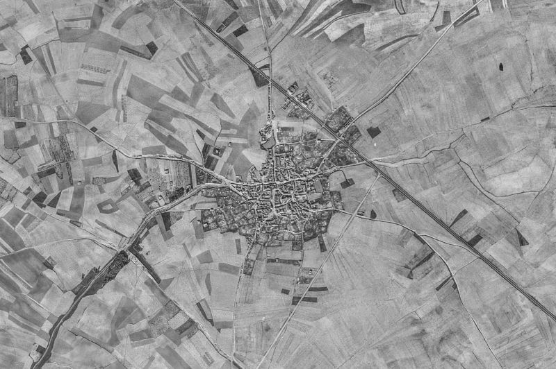 Ortofoto de 1956-1957 del núcleo de San Esteban del Molar