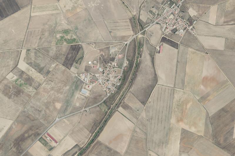 Ortofoto actual del núcleo de San Martín de Valderaduey