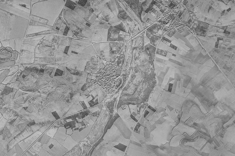 Ortofoto de 1956-1957 del núcleo de San Martín de Valderaduey