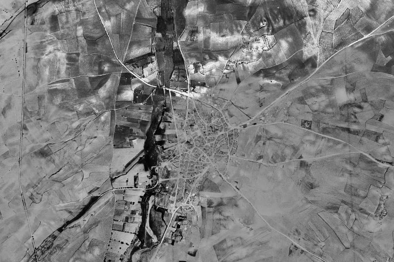 Ortofoto de 1956-1957 del núcleo de San Miguel de la Ribera