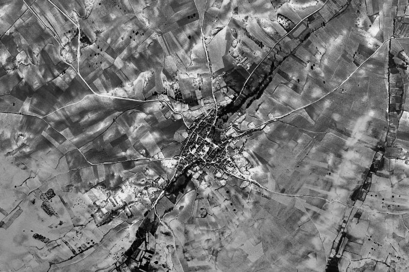 Ortofoto de 1956-1957 del núcleo de Santa Clara de Avedillo