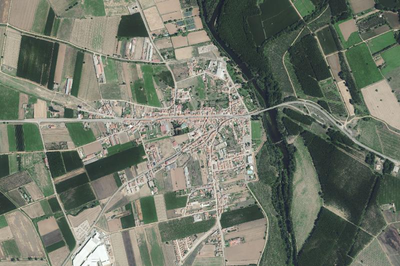 Ortofoto actual del núcleo de Santa Cristina de la Polvorosa