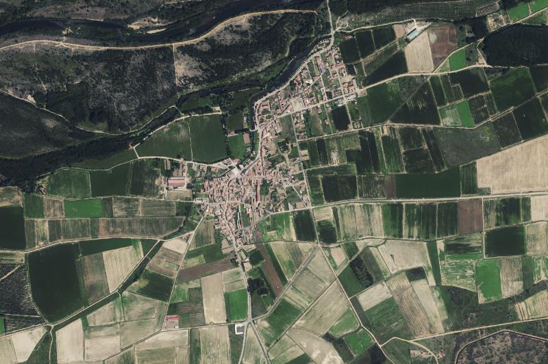 Ortofoto actual del núcleo de Santa Croya de Tera