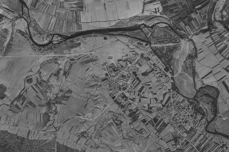 Ortofoto de 1956-1957 del núcleo de Santa María de la Vega