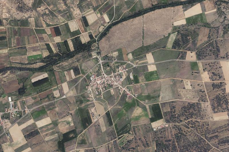 Ortofoto actual del núcleo de Santa María de Valverde