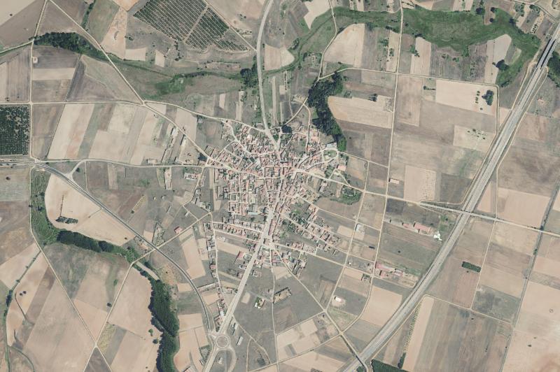 Ortofoto actual del núcleo de Santovenia