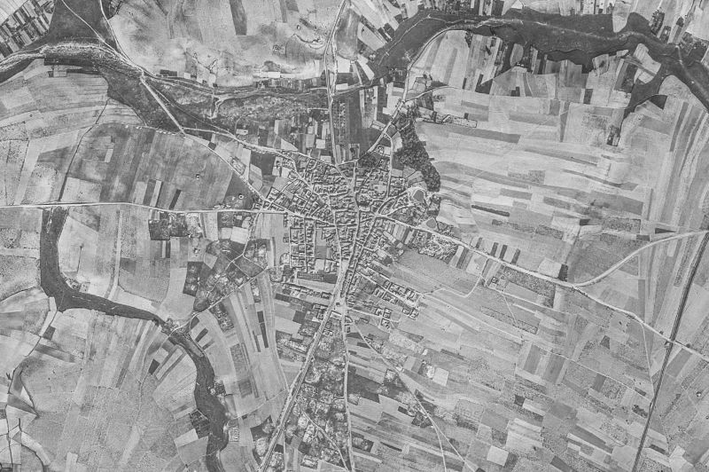 Ortofoto de 1956-1957 del núcleo de Santovenia