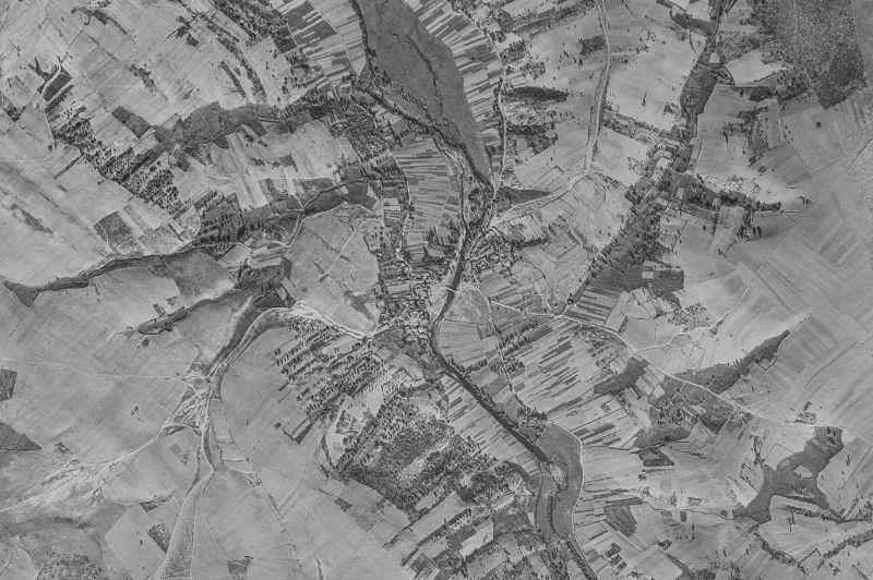 Ortofoto de 1956-1957 del núcleo de San Vicente de la Cabeza