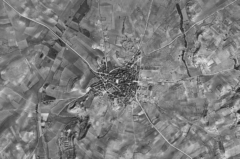 Ortofoto de 1956-1957 del núcleo de Sanzoles