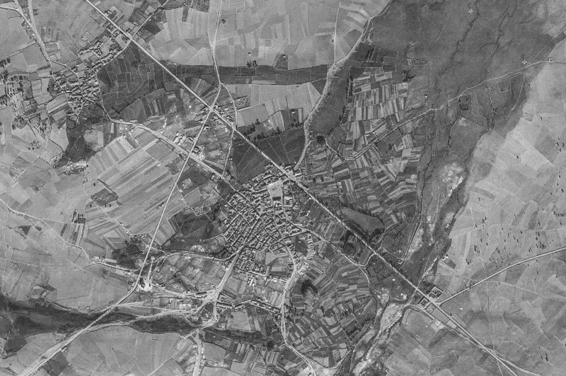 Ortofoto de 1956-1957 del núcleo de Tábara