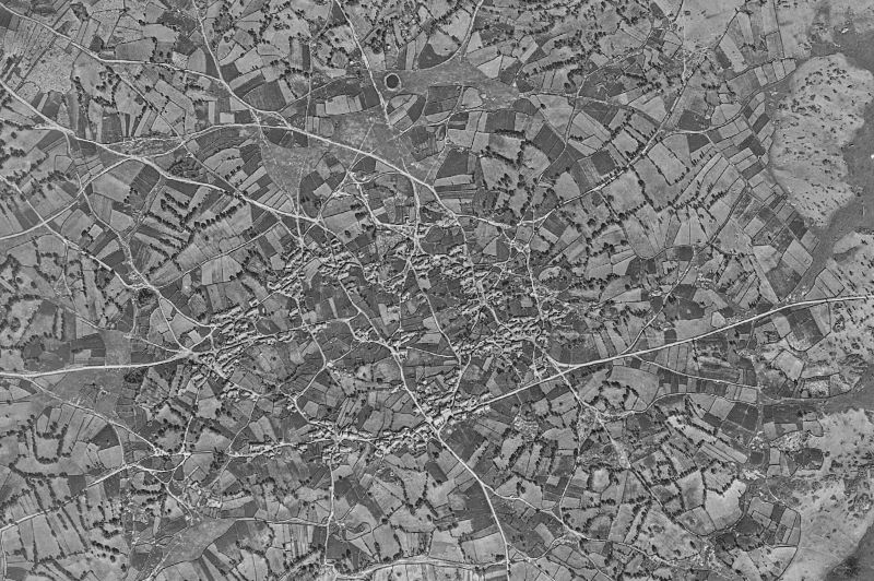 Ortofoto de 1956-1957 del núcleo de Torregamones