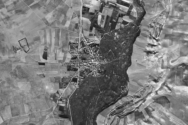 Ortofoto de 1956-1957 del núcleo de Torres del Carrizal