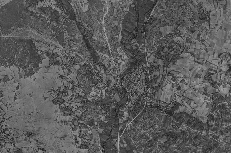Ortofoto de 1956-1957 del núcleo de Trefacio