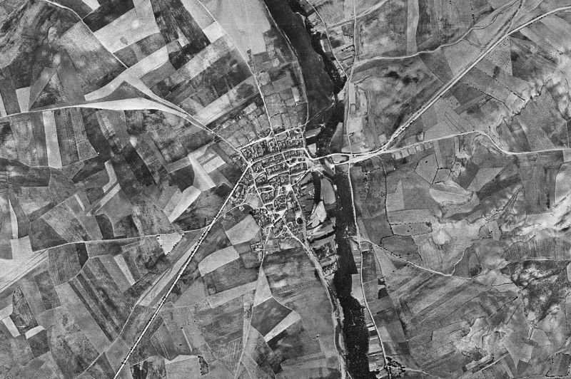 Ortofoto de 1956-1957 del núcleo de Vadillo de la Guareña