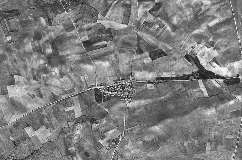 Ortofoto de 1956-1957 del núcleo de Valcabado