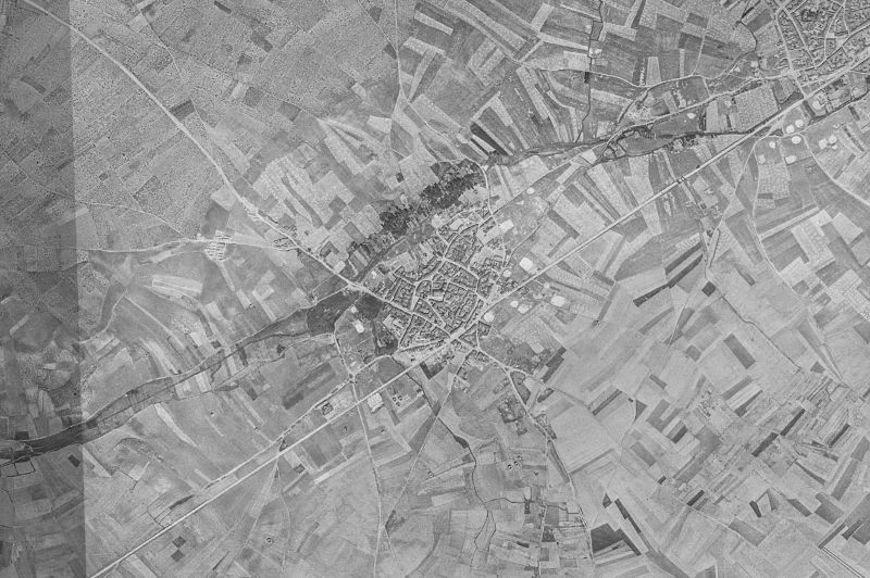 Ortofoto de 1956-1957 del núcleo de Valdescorriel