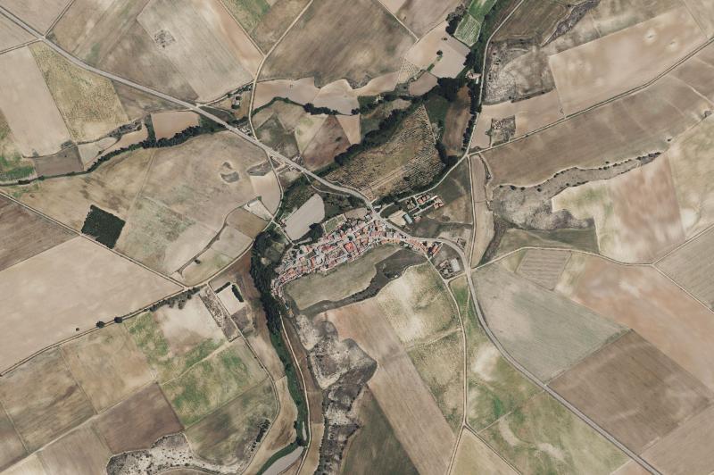 Ortofoto actual del núcleo de Vallesa de la Guareña