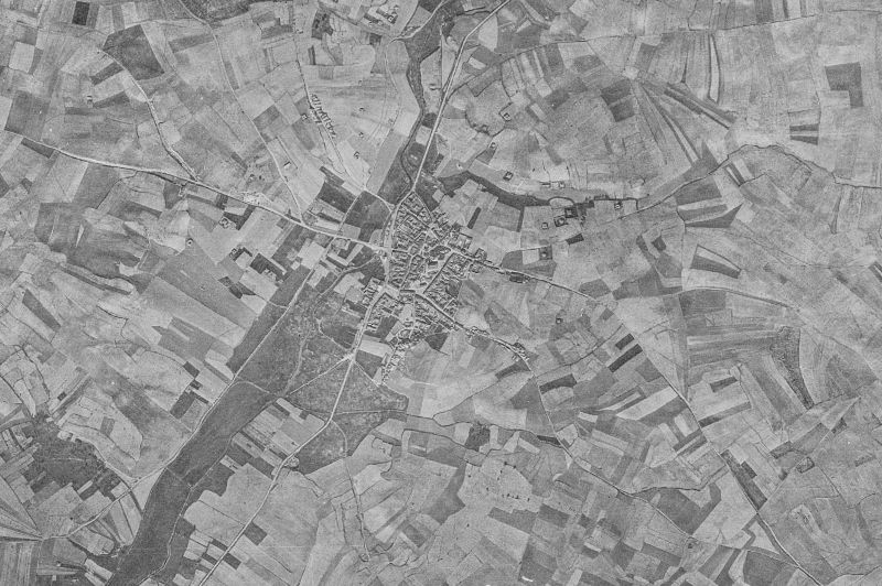 Ortofoto de 1956-1957 del núcleo de Vega de Villalobos