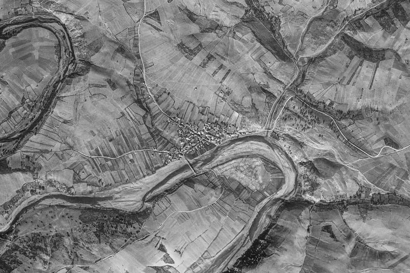 Ortofoto de 1956-1957 del núcleo de Vegalatrave