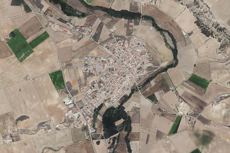 Ortofoto actual del núcleo de Villabuena del Puente