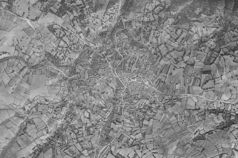 Ortofoto de 1956-1957 del núcleo de Villadepera
