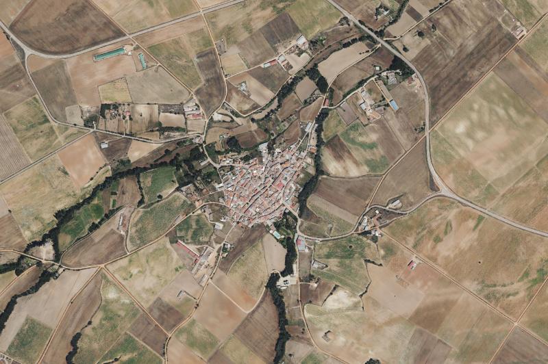 Ortofoto actual del núcleo de Villaescusa