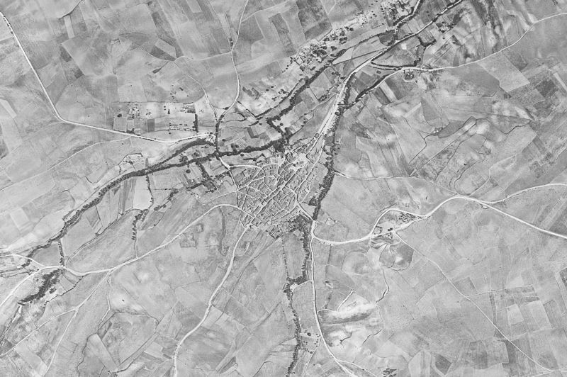 Ortofoto de 1956-1957 del núcleo de Villaescusa