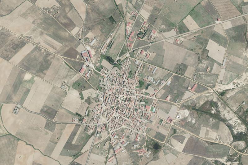 Ortofoto actual del núcleo de Villafáfila