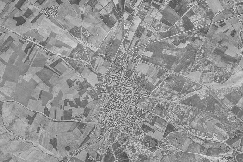 Ortofoto de 1956-1957 del núcleo de Villafáfila