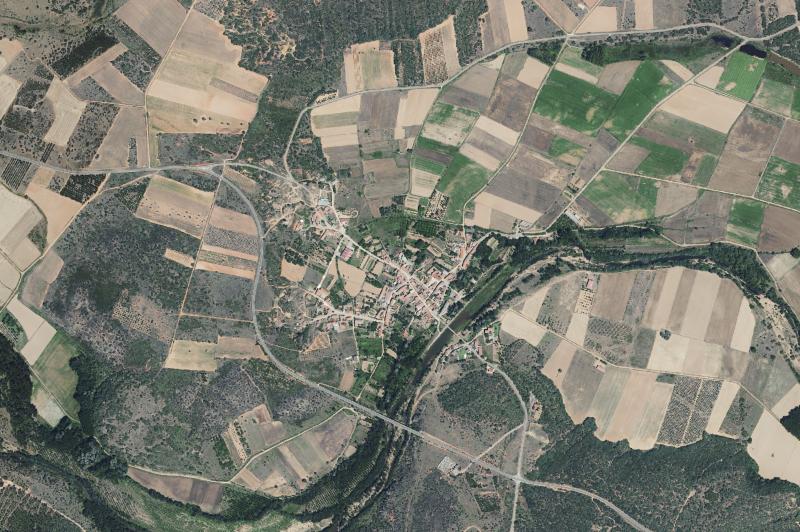 Ortofoto actual del núcleo de Villaferrueña