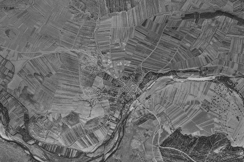 Ortofoto de 1956-1957 del núcleo de Villaferrueña