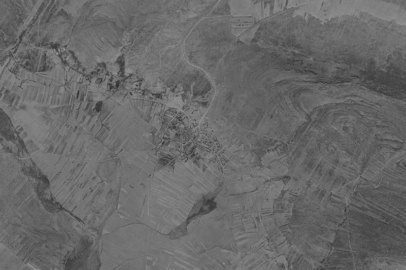 Ortofoto de 1956-1957 del núcleo de Villageriz
